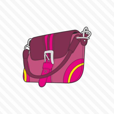 Spor, seyahat, spor çantası, açık hava katlama paketi, kadın ve erkek aksesuarları. - Vektör