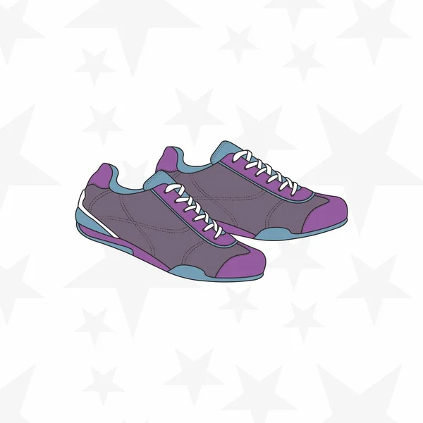 Zapatilla Para Hombre Mujer Entrenador Correr Casual Zapatos Gimnasio Accesorio — Archivo Imágenes Vectoriales