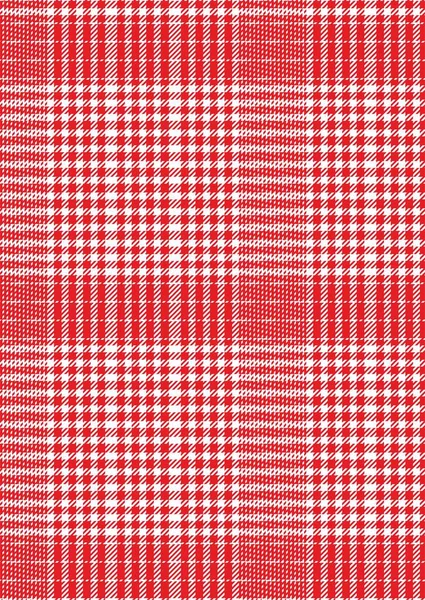 Modello Geometrico Piedino Oca Plaid Modello Vettoriale Sfondo Tartan Rosso — Vettoriale Stock