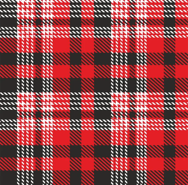 Karomuster Vorlage Für Bekleidungsstoffe Roter Holzfäller Nahtloser Tartan Flanell Hemddruck — Stockvektor