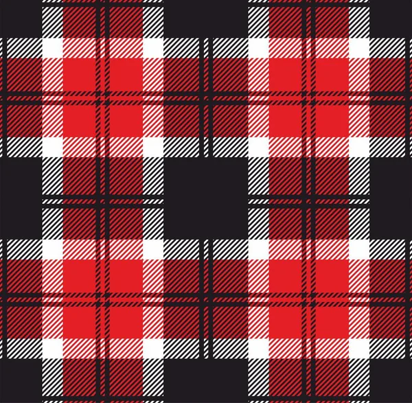 Ekose desenli. Giysi kumaşları için şablon. Kırmızı Oduncu. Kusursuz ekose gömlek izi var. Noel dekoratif arka planı - Vektör
