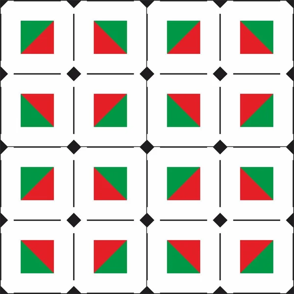 Geometrické Diagonální Čtverce Bezešvé Mix Tvarů Vzor Pruhy Vánoce Novoroční — Stockový vektor