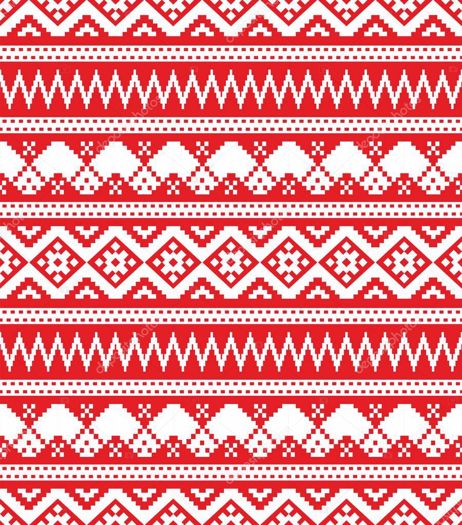 Seamless sweater vector print,Geometric background for winter season, new year, chiristmas fabric design.