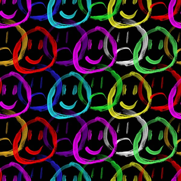 Разноцветный Всплеск Акварели Бесшовный Узор Фон Мазков Кисти Цветная Цифровая — стоковое фото