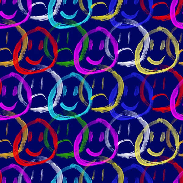 Renkli, suluboya, dikişsiz desen. Fırça darbeleri arka plan. Renkli dijital baskı. - Resim..