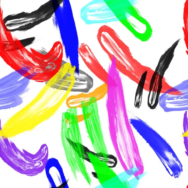 Multicolor Splash Watercolor Padrão Sem Costura Pinceladas Fundo Impressão Digital — Fotografia de Stock