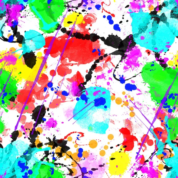 Watercolor Brush Strokes Background Colorfull Artistic Print Splash Illustration — Stock Photo, Image