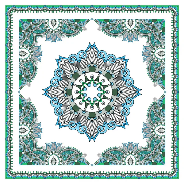 Patrón Paisley Ornamental Para Pañuelo Bandana Chal Bufanda Fondo Geométrico — Foto de Stock