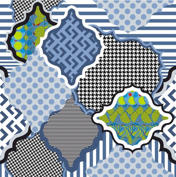 パステルカラー幾何学的なシームレスパターン 生地プリントのためのファッションモチーフ テキスタイル 包装紙 手描き ベクトル — ストックベクタ