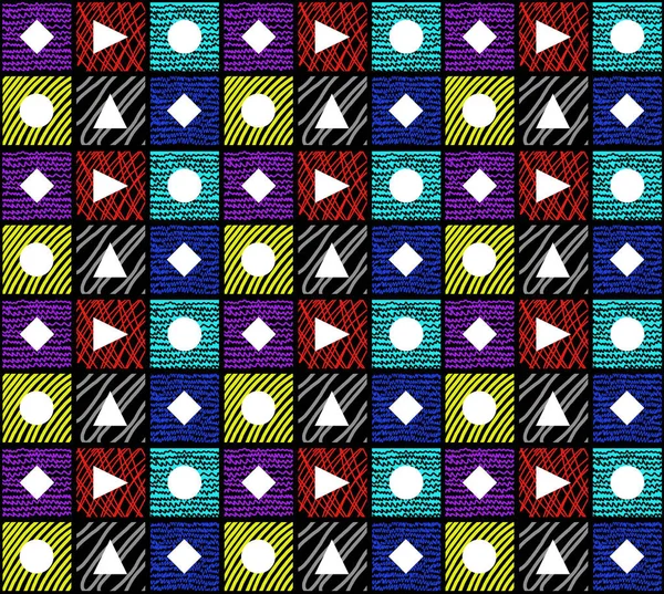 Meerkleurige Driehoek Ronde Vormen Patroon Illustratie — Stockfoto