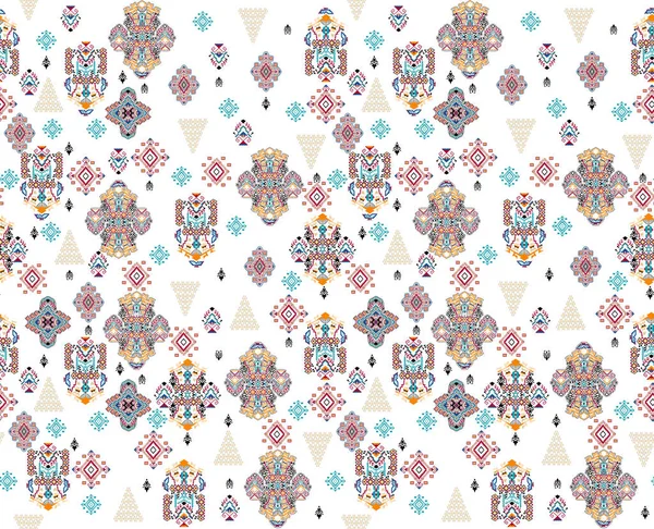 Image Descriptionseamless Ornamental Pattern Ethnic Design Traditional Fabric Print Scarf — Stock Photo, Image