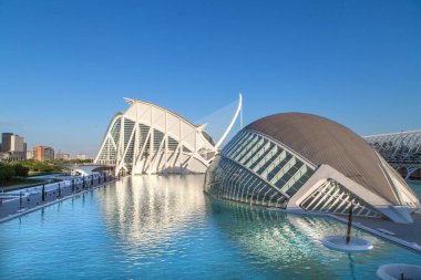 Sanat ve Bilim Şehri, Oşinografi ve yarımküre müzesi, İspanya, Avrupa, Valencia 'dan ünlü bir yer - 10 Haziran 2018: Valence şehrinde eğlence konsepti, seyahat hedefi Valenci