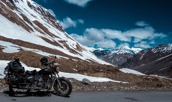 Viaje Moto Leh Ladagh Camino Más Alto Del Mundo India —  Fotos de Stock