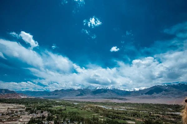 Moto Utam Leh Ből Ladagh Világ Legmagasabb Útja Indiai Himalája — Stock Fotó