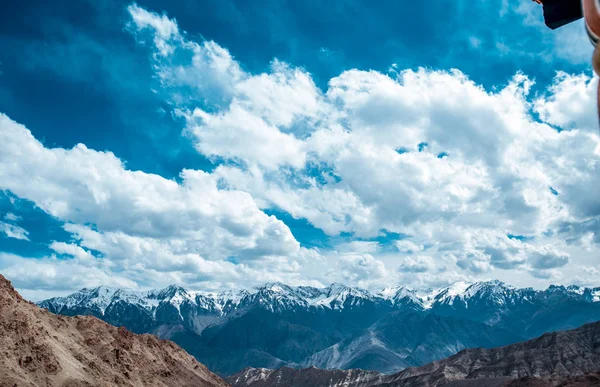 Moto Utam Leh Ből Ladagh Világ Legmagasabb Útja Indiai Himalája — Stock Fotó