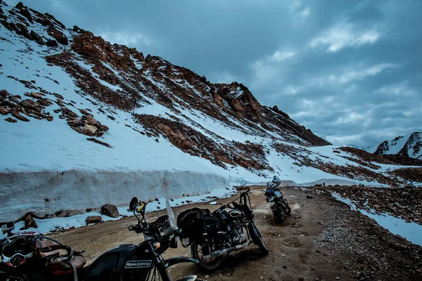 Viaje Moto Leh Ladakh Carretera Más Alta Del Mundo India — Foto de Stock