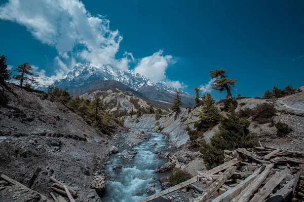 Annapurna Circuit Trek Nepali Himalayas — Stock Photo, Image