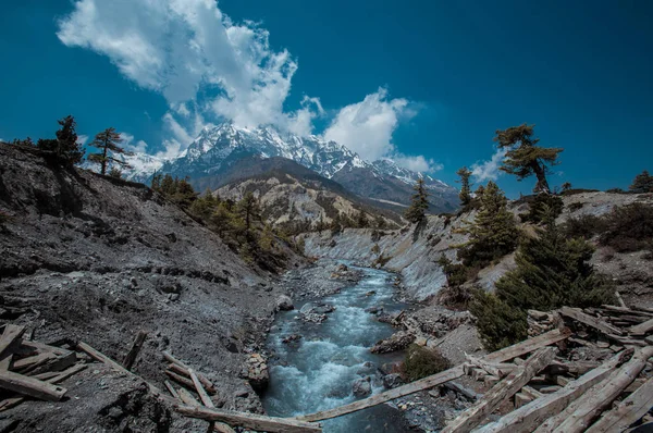 Annapurna Circuit Trek Nepali Himalayas — Stock Photo, Image