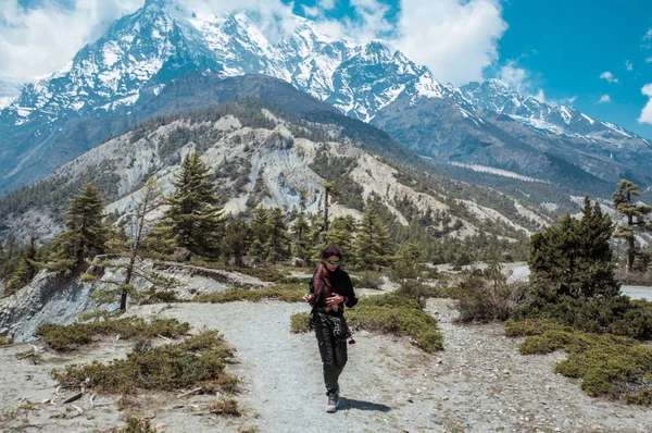 Annapurna Circuit Túra Nepáli Himalája — Stock Fotó