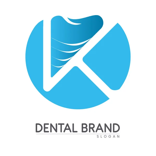 Modelo Logotipo Moderno Dental Com Letra —  Vetores de Stock