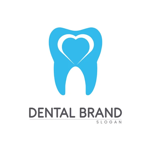 Dentista Logotipo Dental Ícone Vetor Modelo — Vetor de Stock