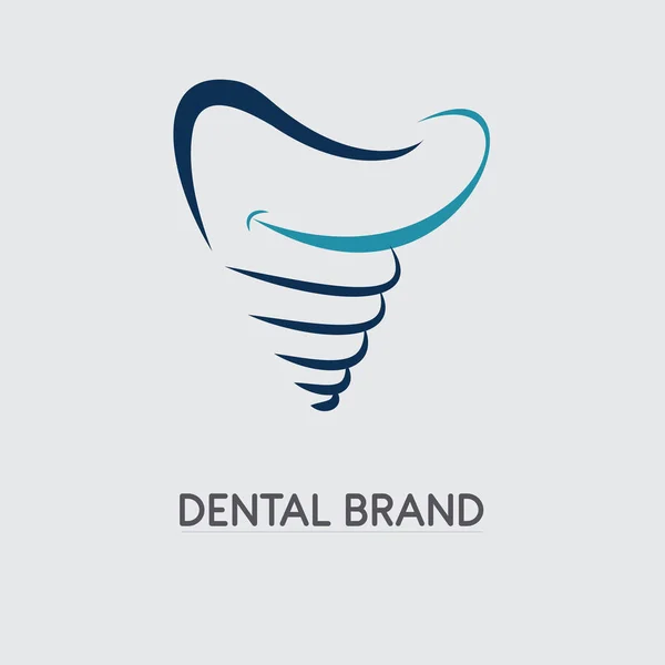 Dentista Logotipo Dental Ícone Vetor Modelo —  Vetores de Stock