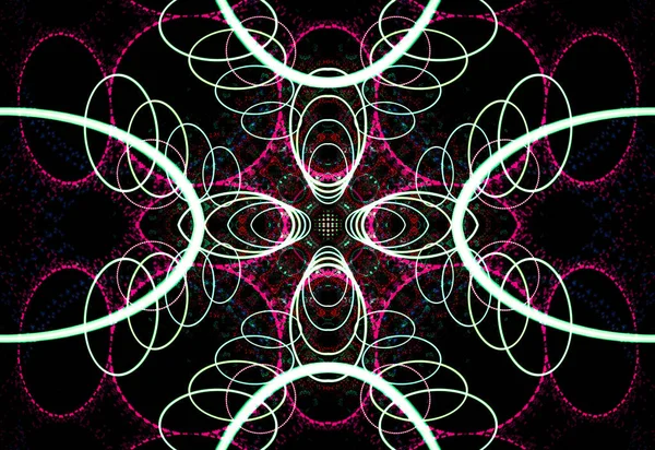 Psychedelic Tribal Kaleidoscope Texture Design Abstract Kaleidescopic Club Light Effect — 스톡 사진