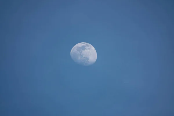 Lua Céu Final Tarde — Fotografia de Stock