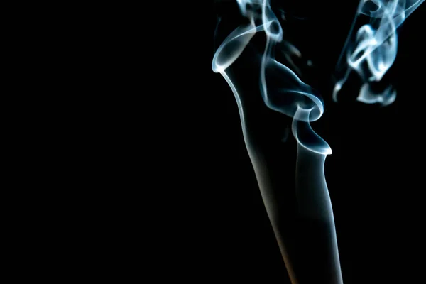 Movement Abstract Smoke Isolated Black Background Texture Path — Stock Photo, Image