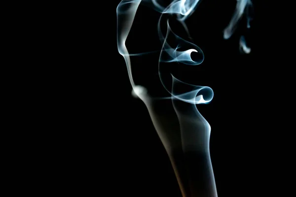 Pohyb Abstraktního Kouře Izolovaného Černém Pozadí Textuře — Stock fotografie