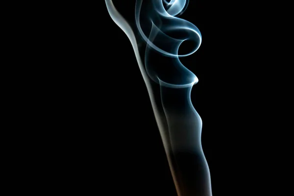 Movement Abstract Smoke Isolated Black Background Texture Path — Stock Photo, Image