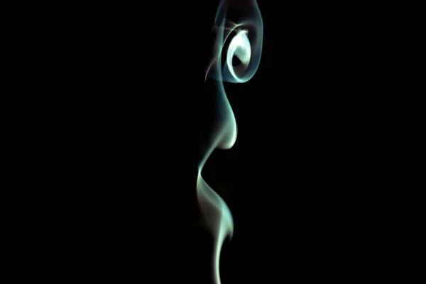 Movement Abstract Smoke Isolated Black Background Texture Path — Stock Photo, Image