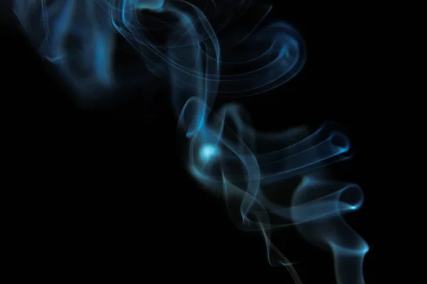 Movement Abstract Smoke Isolated Black Background Texture Path — Stock Photo, Image