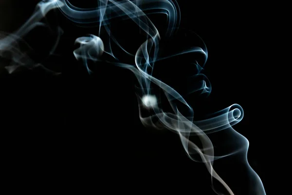Movement Abstract Smoke Isolated Black Background Texture Path — Stock Photo, Image