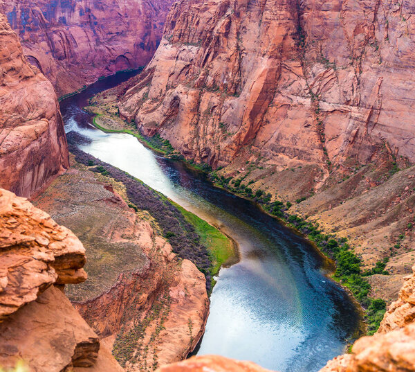 Arizona Horseshoe Bend on Colorado River in Glen Canyon, Arizona, USA