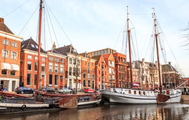 Groningen, Hollanda - 20 Mart: 20 Mart 2014 Groningen üzerinde şehrin sokaklarında