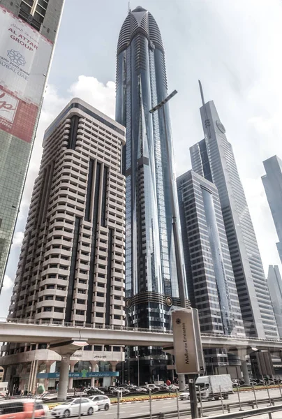 Dubai Uae January Modern Skyscrapers Sheikh Zayed Road Dubai United — Stock Photo, Image