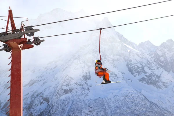 Skilift Skigebiet Hoch Den Bergen — Stockfoto