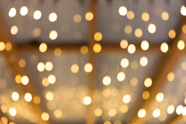 Sfondo Astratto Dorato Con Bokeh Luci Sfocate — Foto Stock