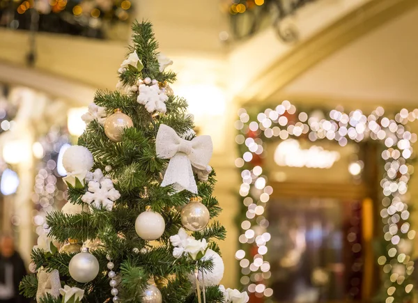 Decoración Del Árbol Navidad Centro Comercial — Foto de Stock