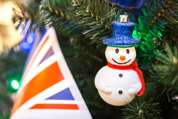 Snowman Christmas Tree Decoration — Stock Photo, Image