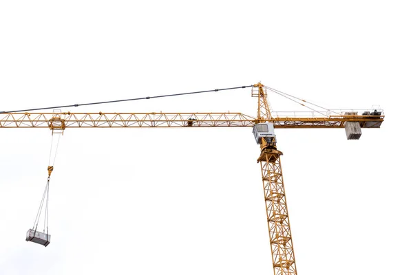 Construction Crane Isolated Withe Background — Stock Photo, Image