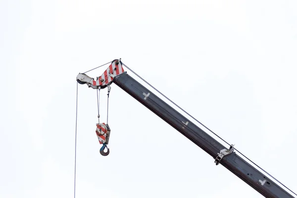 Construction Crane Isolated Withe Background — Stock Photo, Image