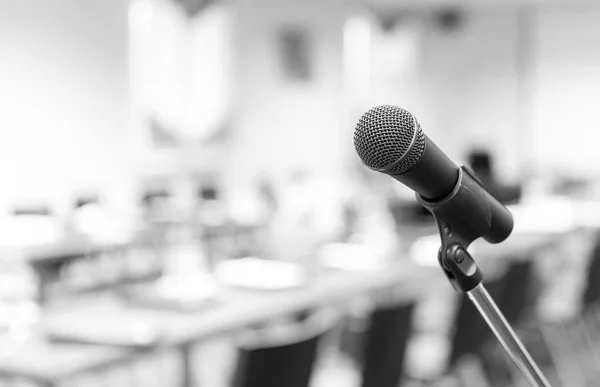 Microphone Dans Salle Conférence Avant Réunion Affaires — Photo