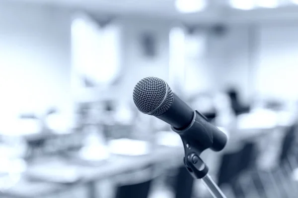 Microfoon Conferentiezaal Voor Zakelijke Bijeenkomst — Stockfoto