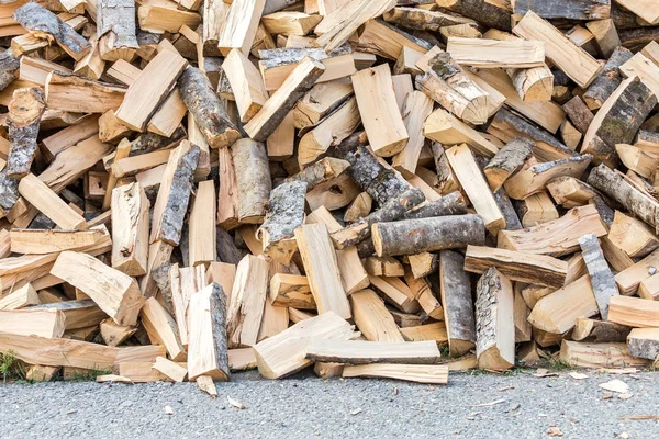 Firewood Background Chopped Firewood Stack — Stock Photo, Image