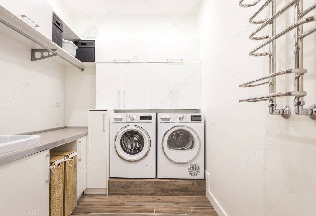 Laundry room in modern style