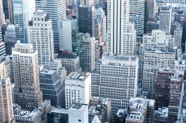 New york, USA - May 17, 2019: New York City skyscrapers in midtown Manhattan aerial panorama view
