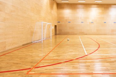 Mini futbol için Gates. Modern spor sahasında hentbol salonu