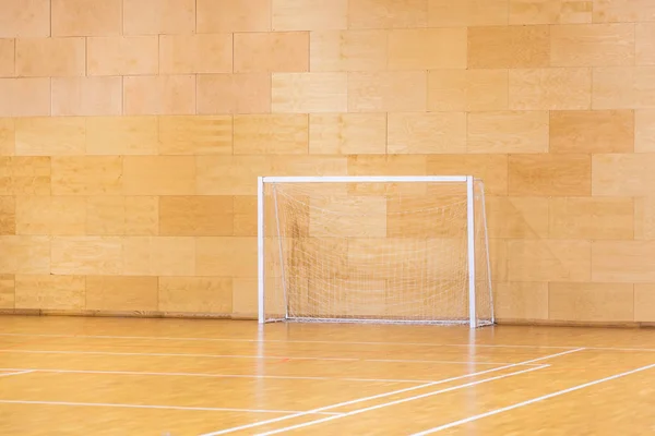 Gates for mini football. Hall for handball in modern sport court